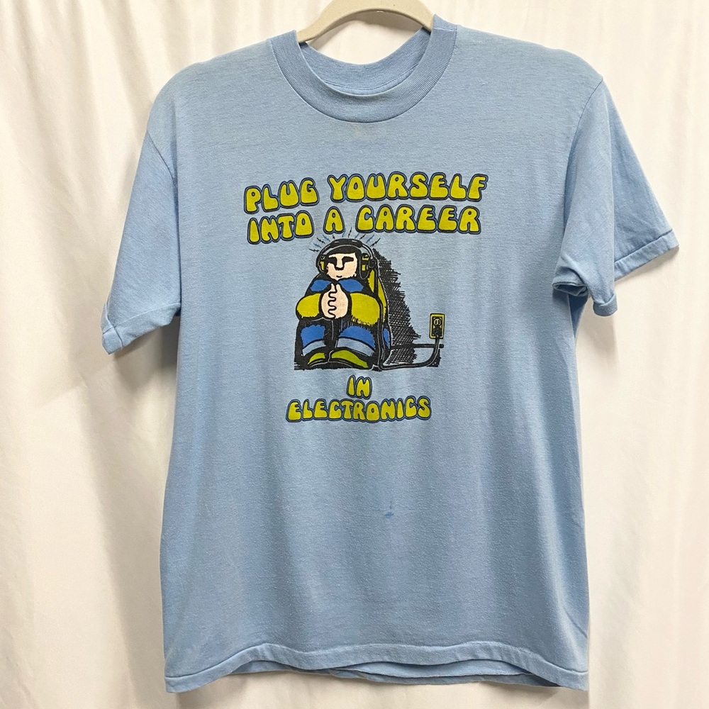 Vintage Miller Institute Light Blue Graphic Tee